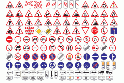 вождение автомобиля. дорожные знаки