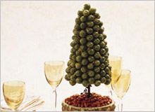 Новогодние блюда с фото. Съедобная елка. Закуска из оливок