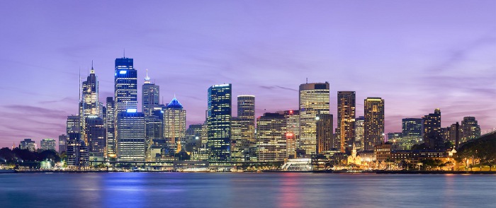 Сидней, Австралия. Побережье. Вид с моря