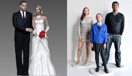 3D печать фигурок людей: молодожёны и семья